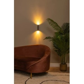 DUPLA sienas spotlampa 6,2 cm x 4 cm x 18 cm GU10 (MR11) 2x3.8W kafijas brūna (Lucide)