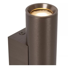 DUPLA sienas spotlampa 6,2 cm x 4 cm x 18 cm GU10 (MR11) 2x3.8W kafijas brūna (Lucide)