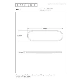 ELLY LED griestu gaismeklis 24 W 2700-4000 K opāla (Lucide)