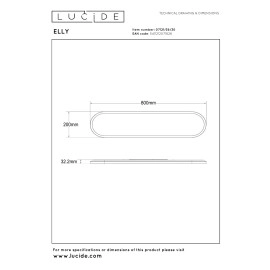 ELLY LED griestu gaismeklis 36 W 2700-4000 K opāla (Lucide)