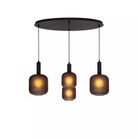 ELOISE piekaramā lampa 4x40W E27 melna (Lucide)