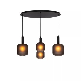 ELOISE piekaramā lampa 4x40W E27 melna (Lucide)