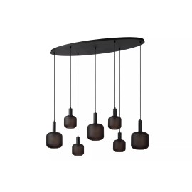 ELOISE piekaramā lampa 7x40W E27 melna (Lucide)