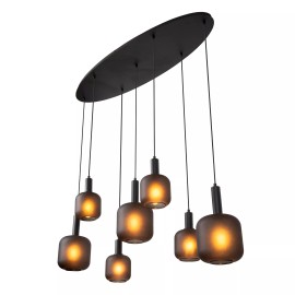 ELOISE piekaramā lampa 7x40W E27 melna (Lucide)