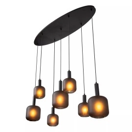 ELOISE piekaramā lampa 7x40W E27 melna (Lucide)