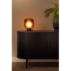 ELOISE Galda lampa Ø21cm 1x40W E27 melna stikla (Lucide)