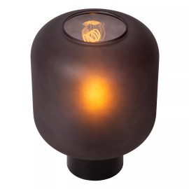 ELOISE Galda lampa Ø21cm 1x40W E27 melna stikla (Lucide)