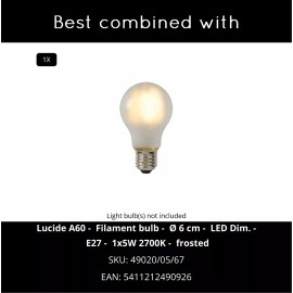 ELYSEE galda lampa Ø30 cm E27 opāla (Lucide)