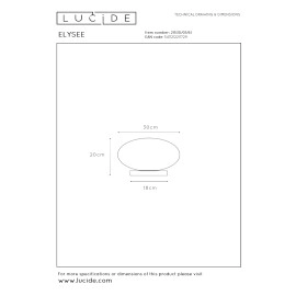 ELYSEE galda lampa Ø30 cm E27 opāla (Lucide)