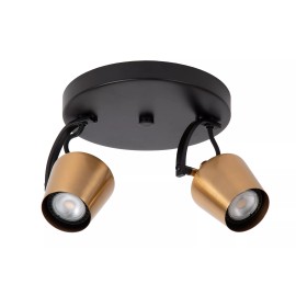 EMILE griestu prožektors Ø20 cm 2xGU10 matēta zelta / misiņa tonī (Lucide)