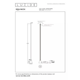EQUINOX stāvlampa 26 W kafijas tonī (Lucide)