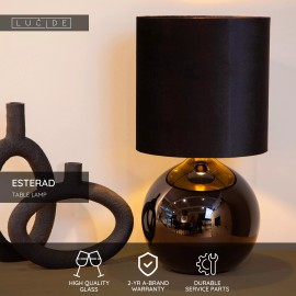ESTERAD galda lampa Ø24 cm 1xE14 melna (Lucide)
