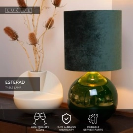 ESTERAD galda lampa Ø24 cm 1xE14 zaļa (Lucide)