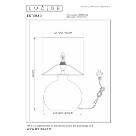 ESTERAD galda lampa Ø24 cm 1xE14 okera dzeltena (Lucide)