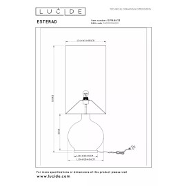 ESTERAD stāvlampa Ø34 cm 1xE27 zaļa (Lucide)
