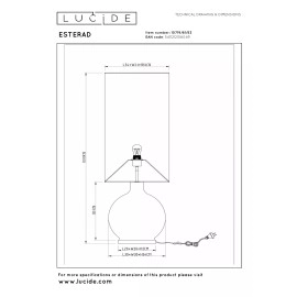 ESTERAD stāvlampa Ø34 cm 1xE27 oranža (Lucide)