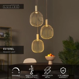 ESTEREL piekaramā lampa 3xGU10 MR11, taupe (Lucide)