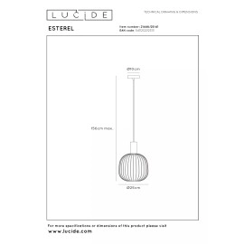 ESTEREL piekaramā lampa Ø 25 cm, 1xGU10 MR11, taupe (Lucide)