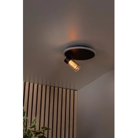 EVERINA Griestu lampa Ø23 cm 1x5W LED CCT 2200K/6500K melna (Lucide)