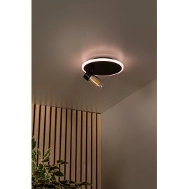 EVERINA Griestu lampa Ø23 cm 1x5W LED CCT 2200K/6500K melna (Lucide)