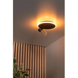 EVERINA Griestu lampa Ø23 cm 1x5W LED CCT 2200K/6500K melna (Lucide)