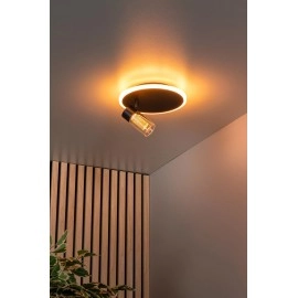 EVERINA Griestu lampa Ø23 cm 1x5W LED CCT 2200K/6500K melna (Lucide)
