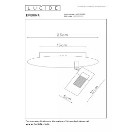 EVERINA Griestu lampa Ø23 cm 1x5W LED CCT 2200K/6500K melna (Lucide)