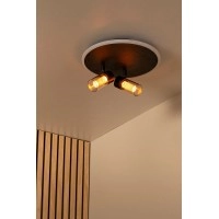 EVERINA Griestu lampa Ø30 cm 2x5W + 1x10W LED CCT 2200K/6500K melna (Lucide)