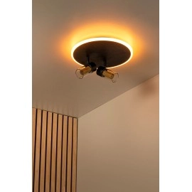 EVERINA Griestu lampa Ø30 cm 2x5W + 1x10W LED CCT 2200K/6500K melna (Lucide)