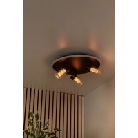 EVERINA Griestu lampa Ø40 cm 3x5W LED CCT 2200K/6500K melna (Lucide)