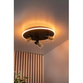 EVERINA Griestu lampa Ø40 cm 3x5W LED CCT 2200K/6500K melna (Lucide)