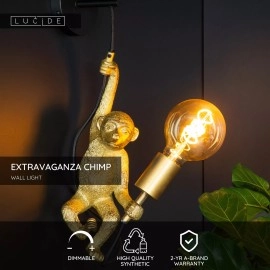 EXTRAVAGANZA CHIMP sienas lampa 1 x 60 W E27 melna (Lucide)