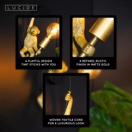 EXTRAVAGANZA CHIMP sienas lampa 1 x 60 W E27 melna (Lucide)