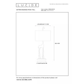 EXTRAVAGANZA MISS TALL galda lampa Ø25 cm 1 x 60 W E27 matēta zelta / misiņa (Lucide)