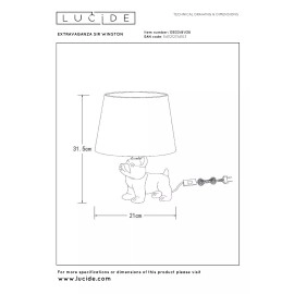 EXTRAVAGANZA SIR WINSTON galda lampa 1xE14 25 W melna (Lucide)