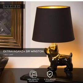 EXTRAVAGANZA SIR WINSTON galda lampa 1xE14 25 W melna (Lucide)