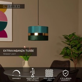 EXTRAVAGANZA TUSSE piekaramā lampa Ø30 E27 zaļa (Lucide)