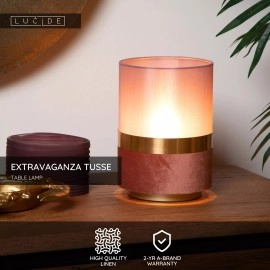 EXTRAVAGANZA TUSSE galda lampa E14 rozā (Lucide)