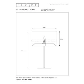 EXTRAVAGANZA TUSSE galda lampa Ø30 cm 1 x 40 W E14 zila (Lucide)
