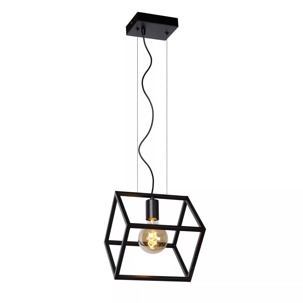 FABIAN Piekaramā lampa 1x40W E27 melna (Lucide)