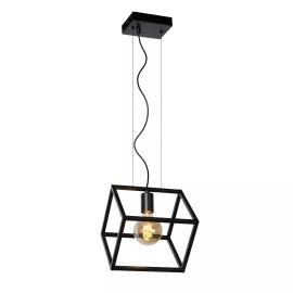 FABIAN Piekaramā lampa 1x40W E27 melna (Lucide)