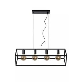 FABIAN Piekaramā lampa 4x40W E27 melna (Lucide)