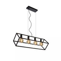 FABIAN Piekaramā lampa 4x40W E27 melna (Lucide)