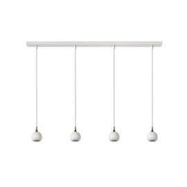 FAVORI piekaramā lampa 4xGU10 balta/matēta misiņa (Lucide)