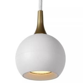 FAVORI piekaramā lampa 4xGU10 balta/matēta misiņa (Lucide)