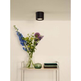 FEDLER griestu prožektors Ø12 1 x 12 W GU10 ES111 dim-to-warm melns (Lucide)