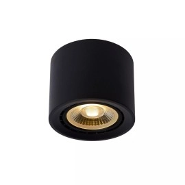 FEDLER griestu prožektors Ø12 1 x 12 W GU10 ES111 dim-to-warm melns (Lucide)