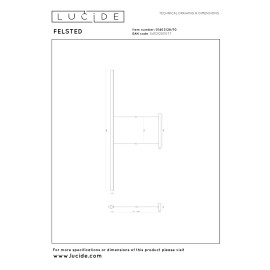FELSTED Piekaramā lampa LED dim 1x28W 2200K/4000K melna (Lucide)