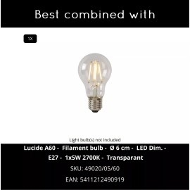 FIGO āra sienas lampa 1x60W E27 IP44 cinka (Lucide)