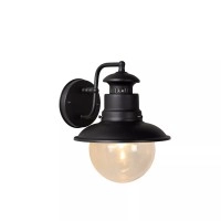 FIGO āra sienas lampa 1xE27 melna (Lucide)